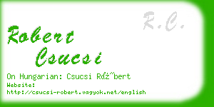 robert csucsi business card